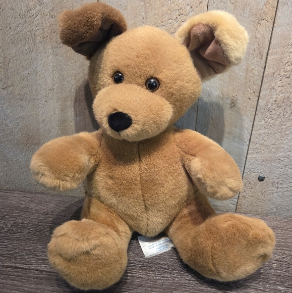 RETIRED Vintage Build A Bear Puppy Dog Brown/Tan Stuffed Plush Tab 12" BAB - Picture 1 of 10